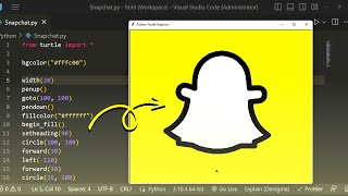 How to draw a Snapchat logo using python turtle | Snapchat logo | Python turtle | Snapchat