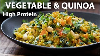 VEGETABLE QUINOA NOURISH BOWL Recipe | HIGH PROTEIN Vegan and Vegetarian Meal Ideas