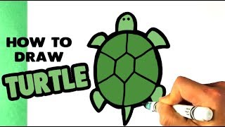 How to Draw a Turtle - Cute Simple - Step by Step for Beginners - How to Draw Easy Things