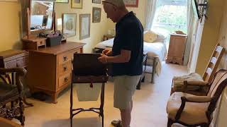 Victorian Mahogany Writing/Sewing Box On A Stand.