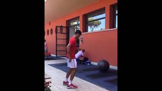 Novak Djokovic Warm Up Routine In Italy 2021 #novakdjokovic #tennistraining #tennis #atp1000