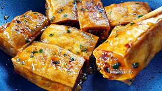 ĐẬU HŨ NHỒI THỊT BĂM CHIÊN NƯỚC MẮM cách làm cực đơn giản vô cùng ngon cơm |Nhamtran FV