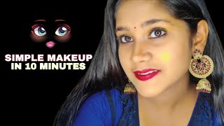 simple makeup in 10 minutes 💖❤️ ( get ready for party )💕✨