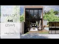 4X6 Mini Loft Plan | Tiny House with Loft | Loft with Pool | 24 M²