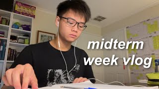 midterm test week vlog | study revision on a time crunch 🕒