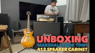 Unboxing Marshall Code 100H and Code 412 Speaker Cabinet