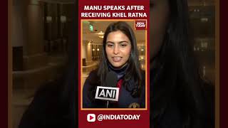 Manu Bhaker Speaks After Receiving The Khel Ratna Award #shorts #manubhaker #khelratnaaward