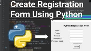 How to create Registration Form in python #registration #python