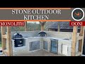 ALFRESCO OUTDOOR KITCHEN | STONE BUILD | OONI PIZZA OVEN | MONOLITH CLASSIC KAMADO