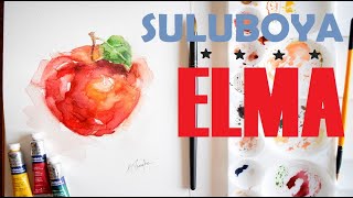 Suluboya Elma Eskizi ( How to make watercolor apple )