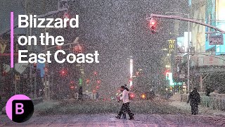 Winter Snow Storm Sweeps US East Coast, Impacts Travel