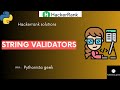 String Validators | HackerRank-19 | Pythonista_Geek | CodeWithMe | Shravanthi