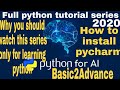 Python tutorial series | Installing python idle and pycharm | Why you should follow this series #1