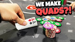 POCKET ACES and we flop QUADS?! $4000 FLIP?! | Poker Vlog #204
