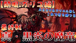 【アナデン】[開眼：ガリユ編]ＡＳユナ＆マリエル無し、これで皆も勝てる！！真・黒炎の魔竜戦！最終戦！！【アナザーエデン】【Another Eden】