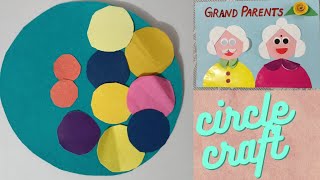 grand parents day craft idea | grand parents with paper circles only #shorts #ytshorts #trending