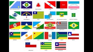 BRASIL - Bandeiras e capitais de todos os estados brasileiros