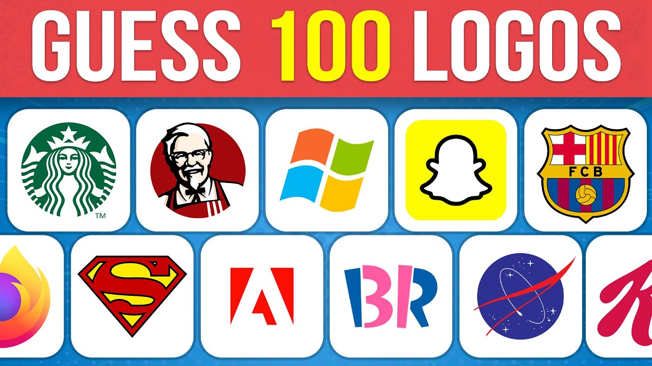 Guess The Logo In 3 Seconds 100 Famous Logos Youtube