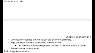 Schema-based constraint - Entity integrity & null | Relational Data Model & Database Constraint
