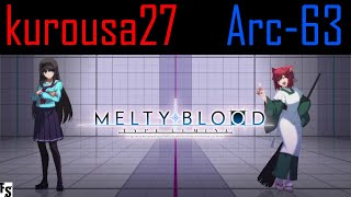 MELTY BLOOD: TYPE LUMINA - kurousa27 [Akiha] (S) vs Arc-63 [Kohaku] (S)