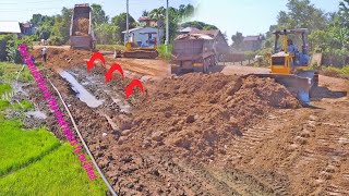 Strengthening Road! Construction Challenges Filling and Strengthening the Base Building Solid Road