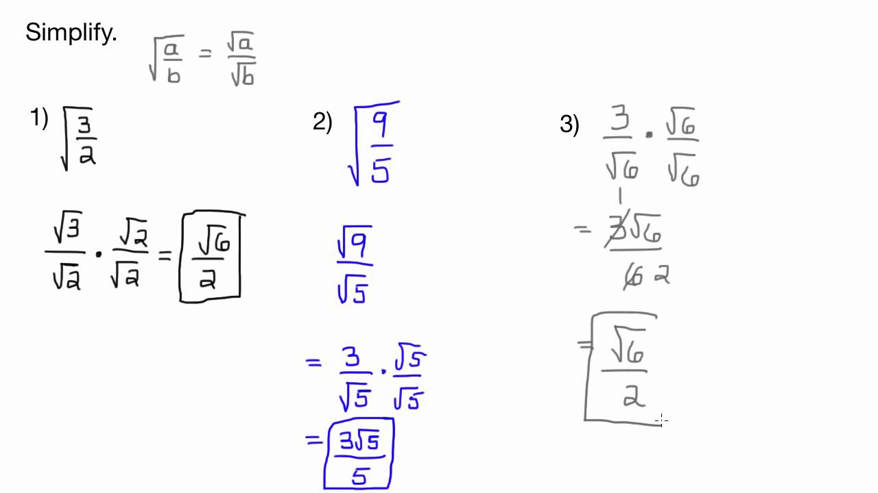 Square Root Fraction Simplifying Calculator Fertwelcome