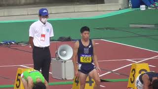 男子100ｍ決勝　全日本インカレ　2022年9月10日