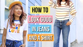 How to Look Good in Jeans and a Shirt! 11 Clothing Hacks for Denim!