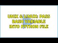 Unix & Linux: Pass bash variable into python file