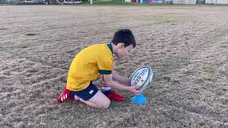 Rugby Goal kicking challenge (10 year old) vs my Dad