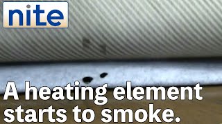 【nite-ps】Electric carpet:1.Smoke from a broken heating element