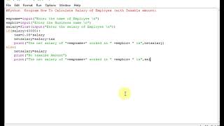 Python Program How To Calculate Salary of Employee (with Taxable amount)