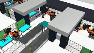 KUKA.Sim , KUKA Robotics Simulation, Press Line Project -No:1