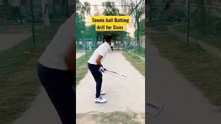 Tennis ball batting drill for Sixes ✅ How to hit big Sixes #shorts #cricket #youtubeshorts #trending