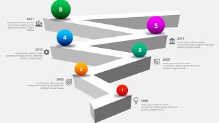 6 Options Timeline Slide in PowerPoint