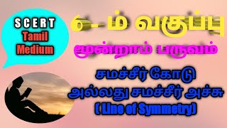 சமச்சீர் கல்வி புதிய பாடத்திட்டம் 6ம் வகுப்பு மூன்றாம் பருவம் இயல் 4  சமச்சீர் கோடு (சமச்சீர் அச்சு)