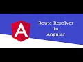 Route Resolver in angular | Angular Tutorial #23