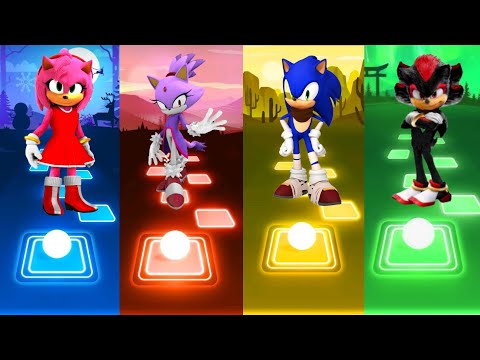 Amy Hedgehog Vs Rough Vs Sonic Boom Vs Shadow Hedgehog Tiles Hop