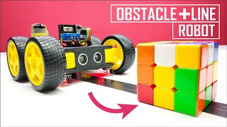 How To Make A DIY Obstacle Avoidance Line Follower Robot At Home