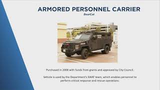 Burbank PD Community Engagement Meeting - Military Equipment Report- February 21, 2024