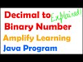 Decimal to Binary Java Program | ICSE ISC Computer