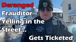 Deranged Frauditor Yelling in the Street gets Ticketed (Copyright Strike Victory Re-Upload)