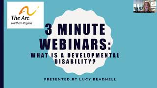 What is a Developmental Disability? A webinar in 3 Minutes