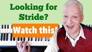 How to play a Stride Style left hand in Blues Piano