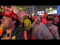 supporters celebrate trump victory at rockefeller center and trump tower