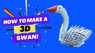 how to make DIY 3D Swan with paper I daily craft studio