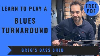 Learn Blues Walking Bass Turnarounds (No.46)