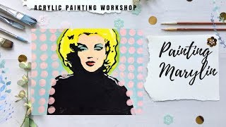 How to Paint Pop Art With Acrylics - Marilyn