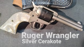 Ruger Wrangler Silver Cerakote at the Range