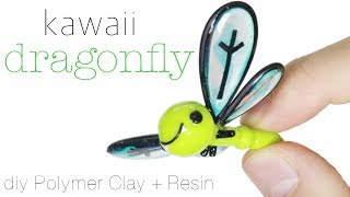 How to DIY Kawaii Dragonfly Polymer Clay/Resin Tutorial